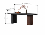 Modern Glass Dining Table with Sculptural Pedestal Bases