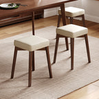 Modern Stackable Upholstered Backless Stool