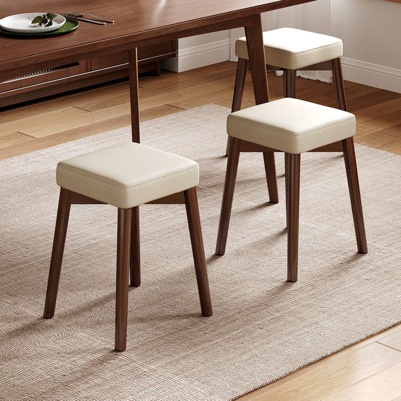 Modern Stackable Upholstered Backless Stool