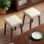 Modern Stackable Upholstered Backless Stool