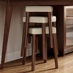 Modern Stackable Upholstered Backless Stool