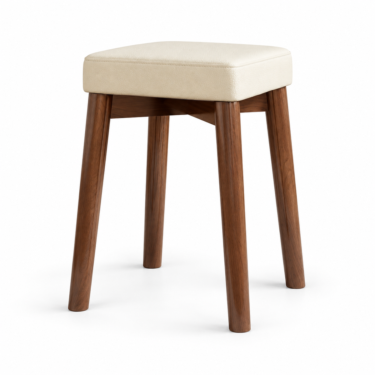 Modern Stackable Upholstered Backless Stool