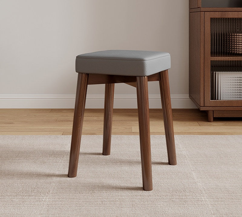 Modern Stackable Upholstered Backless Stool