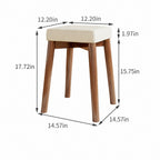 Modern Stackable Upholstered Backless Stool