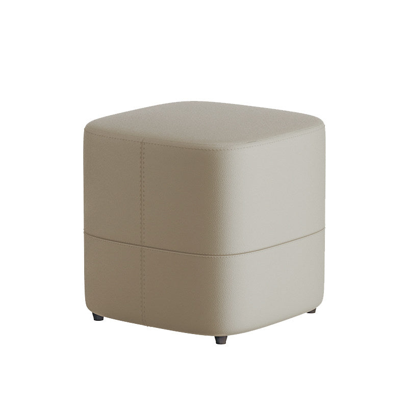 Modern Upholstered Cube Ottoman Stool