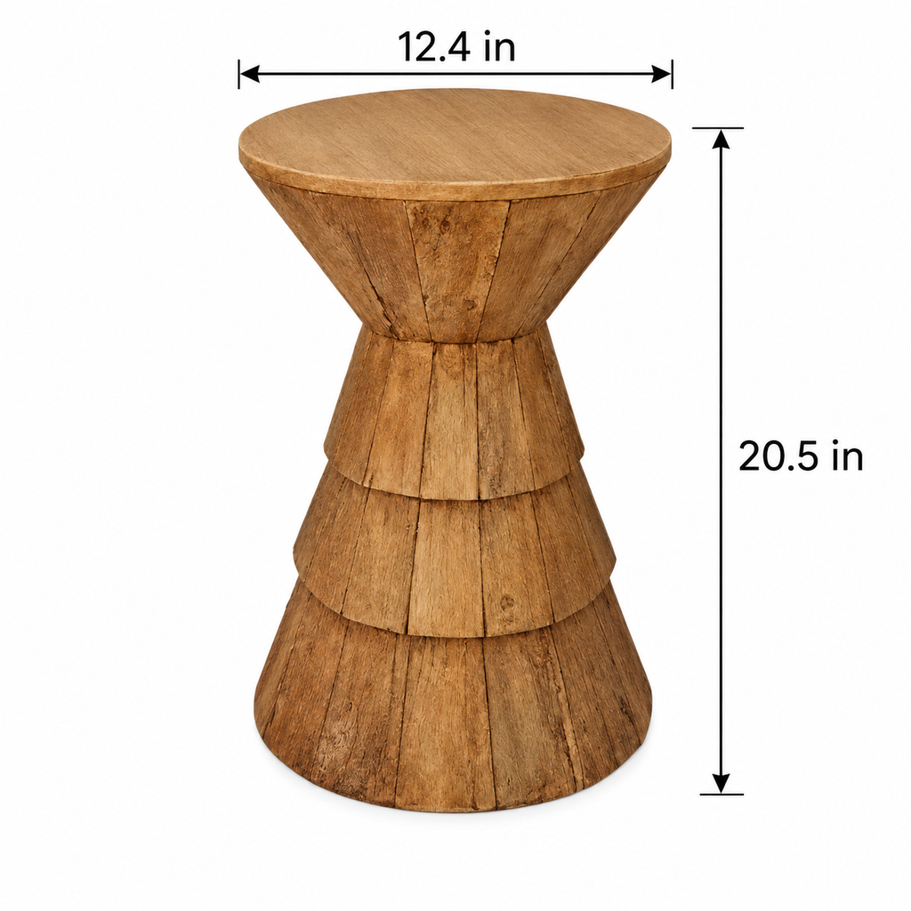 Modern Sculptural Cone Accent Side Table