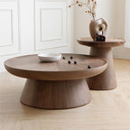 Round Pedestal Coffee and Side Table Set
