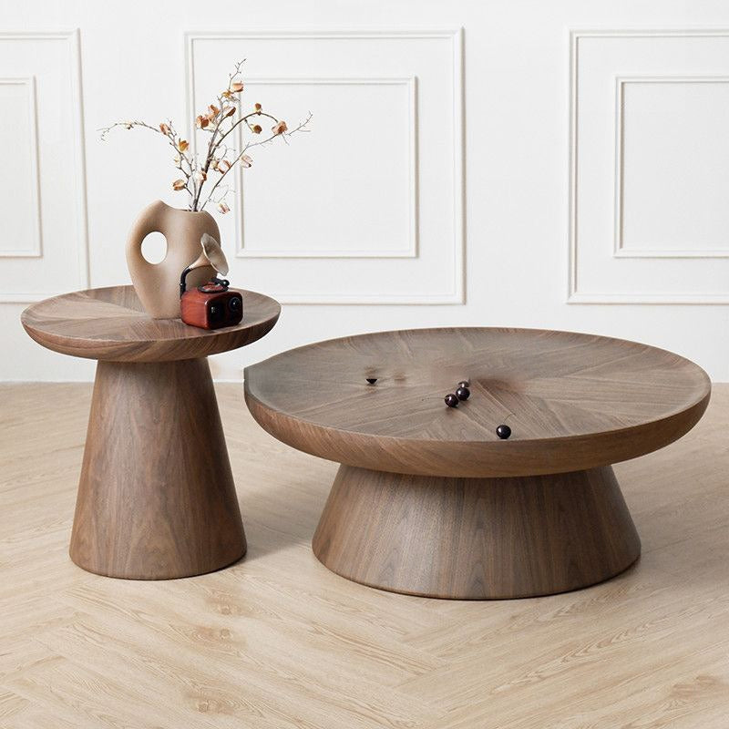 Round Pedestal Coffee and Side Table Set