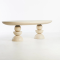 Sculptural Round Pedestal Dining Table